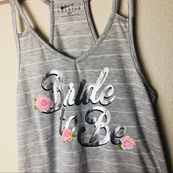 NWOT ANGL Love and Cherish Bride To Be Tank XS - Picture 5 of 8